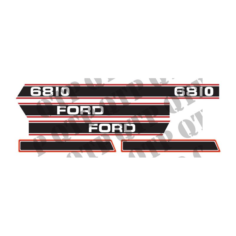 Ford Decal Kit 6810 Red & Black