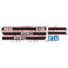 Autocollant Ford 6610 Force 2 rouge et noir