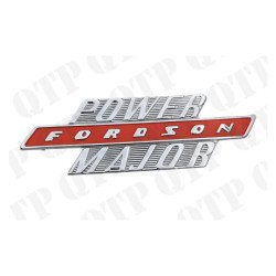 Badge Chrome and orange Ford Fordson Power Major